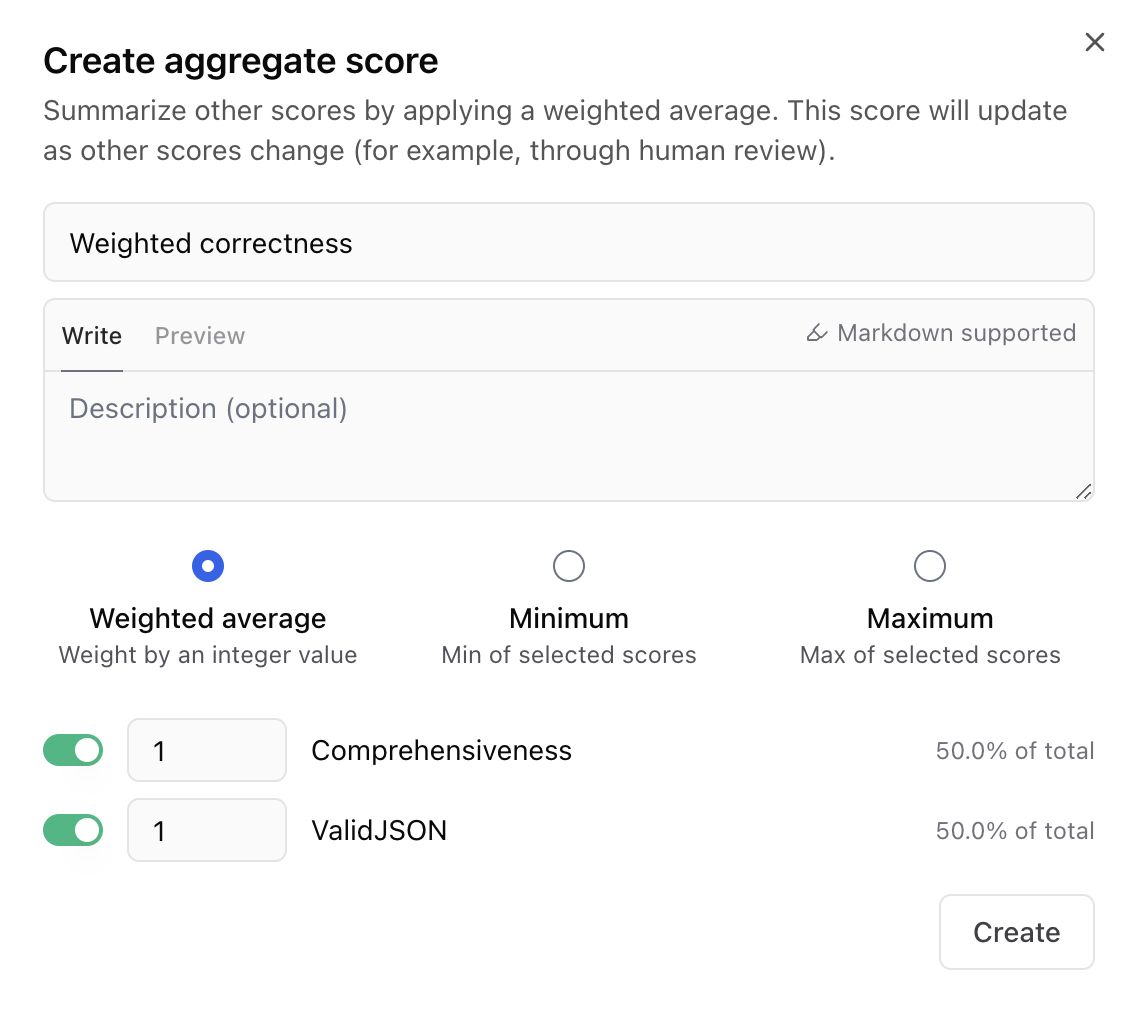 Add aggregate score